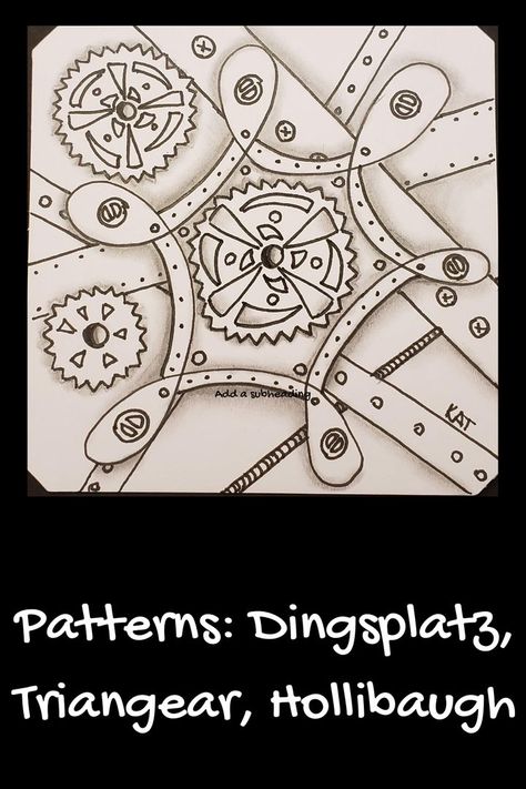 Steampunk Zentangle Patterns, Steampunk Zentangle, Steampunk Patterns, Zentangle Designs, Doodle Inspiration, Zen Doodle, Zentangle Patterns, Simple Art, Pattern Books