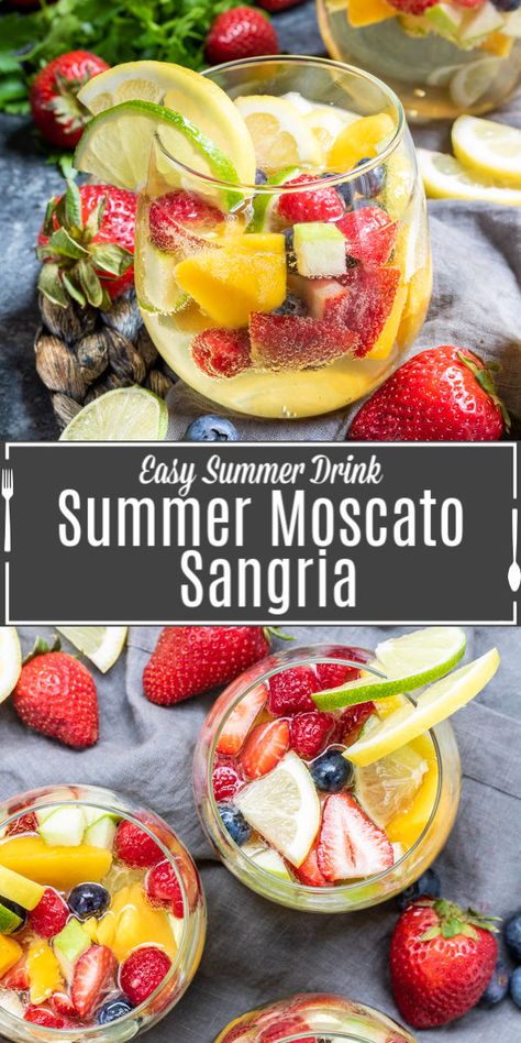 Moscato Peach Sangria, Moscato Sangria Recipes Easy, Summer Sangria Recipes Easy, Sangria Recipes Easy Moscato, Easy Sangria Recipes White, Large Batch Sangria Recipe, Summer Sangria Recipes For A Crowd, Easy Summer Sangria Recipes, Pool Drinks Alcohol