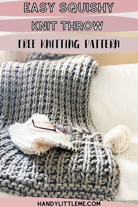 Chunky Knit Blanket Pattern, Knit Throw Blanket Pattern, Baby Blanket Knitting Pattern Easy, Easy Blanket Knitting Patterns, Easy Knit Blanket, Winter Knitting Patterns, Knit Afghan Patterns, Fall Knitting Patterns, Knitted Blanket Squares