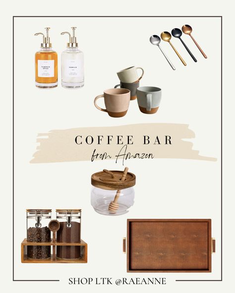 Coffee Bar Spoon Holder, Coffee Bar Styling, Office Coffee Bar, Amazon Kitchen Must Haves, Coffee Area, Coffee Bar Ideas, Vanilla Spice, Coffee Spoons, Bar Spoon