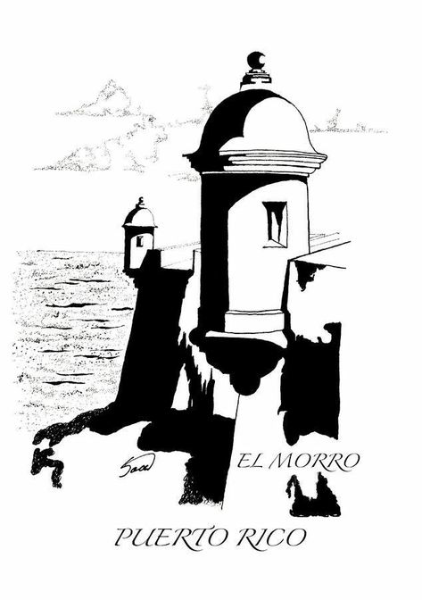 El Morro San Juan, Puerto Rico Tattoo, Puerto Rico Pictures, Family Tattoo Designs, Puerto Rico History, Puerto Rico Art, Puerto Rican Culture, Old San Juan, Joker Art