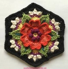 [Free Pattern] 7 Gorgeous Flower Blocks Reunited In One Stunningly Beautiful Blanket Projek Menjahit, Crocheted Flower, Crochet Hexagon, Crochet Blocks, Crochet Square Patterns, Granny Squares Pattern, 자수 디자인, Crochet Mandala, Crochet Motifs