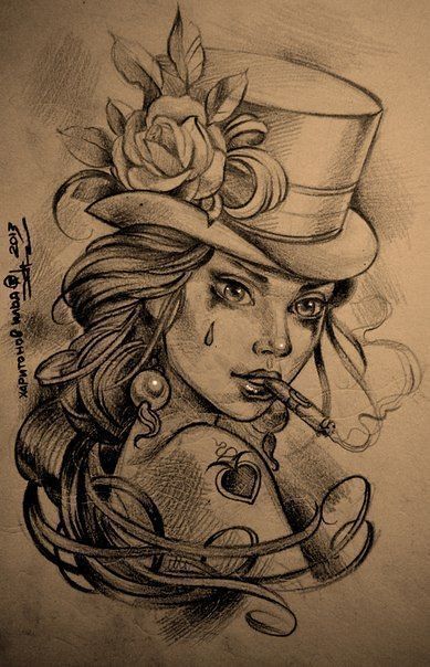 Catrina Tattoo, Baby Jokes, Fairy Drawings, Geniale Tattoos, Tattoo Art Drawings, Pencil Art Drawings, Victorian Art, Tattoo Design Drawings, Skull Art