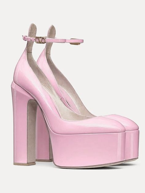 Heels Valentino, Evan Buckley, Pink Platform Heels, Valentino Heels, Pink Platform, Pink Platforms, Pink High Heels, Girl Closet, Wedding Shoes Heels