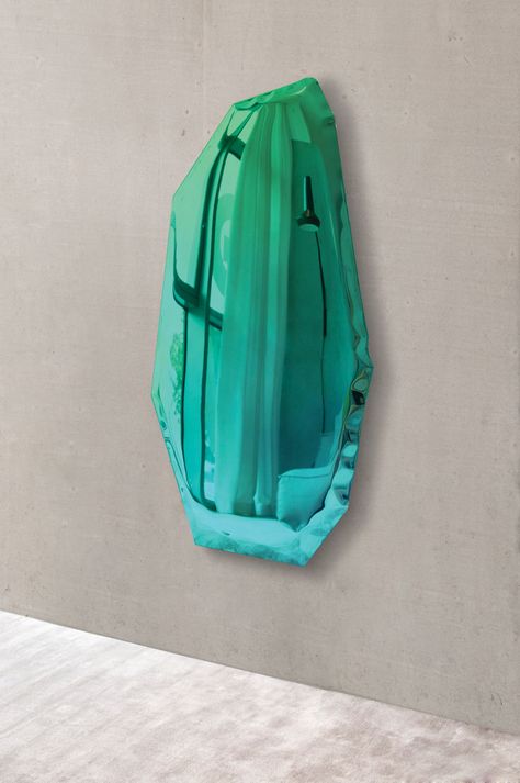 Oskar-Zieta-Gradient-Mirrors-9 - Design Milk Blue Green Gradient, Tinted Mirror, Green Gradient, Lampe Design, Design Milk, Modern Interior Design, 인테리어 디자인, Decor Interior Design, Design Inspo