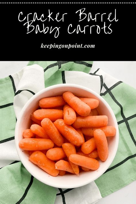 Cracker Barrel Baby Carrots Recipe For Cracker Barrel Carrots, Cracker Barrel Carrots Recipes, Cracker Barrel Carrots Copycat, Baby Carrots Side Dish, Cracker Barrel Carrots, Cooked Baby Carrots, Carrot Souffle, Cracker Barrel Recipes, Keeping On Point