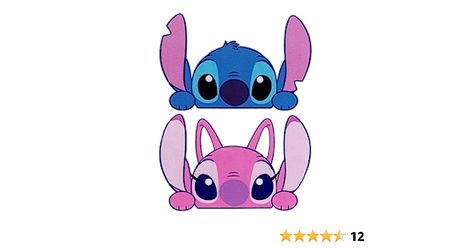 Amazon.com - Funtaku - 2pc Stitch & Angel Peeking Cute Vinyl Decal Sticker for Car/Window/Computer (6.5" x 4.2") - Alien Angel, Sticker For Car, Stitch And Angel, Waterproof Car, Small Business Branding, Car Cartoon, Star Stickers, Car Stickers, Car Window