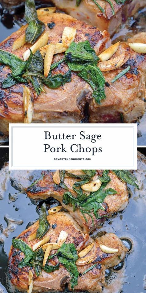 Sage Pork Chops, Best Pork Chop Recipe, Pan Seared Pork Chops, Sage Sauce, Sage Recipes, Pork Chop Recipe, Seared Pork Chops, Dinner Favorites, Bbq Pork Ribs