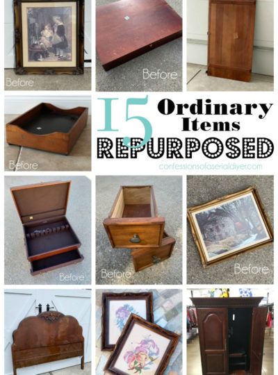 Antique Repurposed Ideas, Displaying Antiques In Home, Repurposed Items Diy Home Decor, Vintage Repurposed Items, Recycling Furniture, Drawers Repurposed, Antique Headboard, Upcycle Crafts, Repurpose Furniture