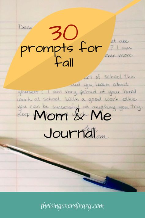 Journaling For Kindergarteners, Mommy And Me Journal Prompts, Mother Daughter Writing Prompts, Christian Prompts, Mom And Me Journal, Mommy And Me Journal, Journaling For Kids, 30 Journal Prompts, Mother Daughter Journal