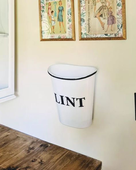 DIY Lint Bin, Easy Dollar Tree Farmhouse Decor Craft | Hometalk Diy Lint Bin, Dollar Tree Farmhouse Decor, Lint Bin, Laundry Room Decor Diy, Dollar Tree Farmhouse, Diy Farmhouse Ideas, Sharpie Paint Pens, Dollar Tree Hacks, Diy Laundry