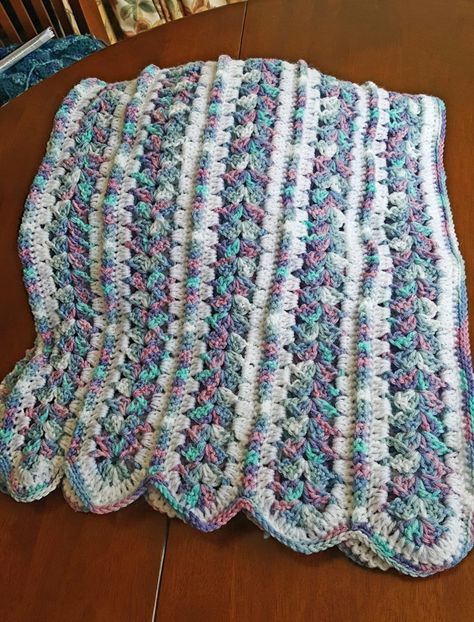 Mile a Minute Blanket [Free Crochet Pattern] Mile A Minute Crochet, Crochet Afghans Easy, Crochet Mile A Minute, Crocheted Afghans, Crochet Baby Blanket Free Pattern, Crochet Afghan Patterns Free, Crocheted Blanket, Crochet Stitches For Blankets, Crochet Afgans