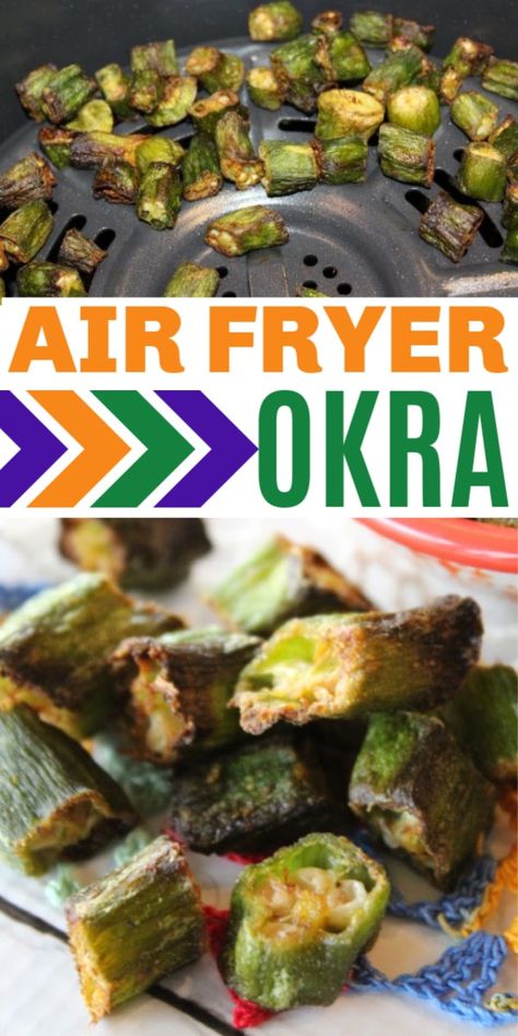 Fried Okra In Air Fryer, Okra Air Fryer, Okra In Air Fryer, Air Fryer Okra, Frozen Okra, Fresh Okra, Air Fryer Recipes Healthy Low Carb, Air Fryer Recipes Low Carb, Roasted Okra