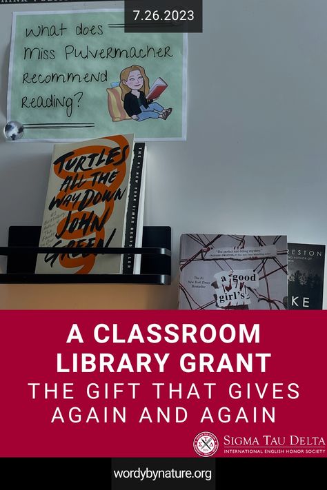 Classroom Library Grant applications will be open through August 7. Learn how Madison Pulvermacher stocked her classroom library with her grant money. Library Grant Ideas, Classroom Grants, Grants For Teachers, Grant Money, Grant Application, Elementary Library, Honor Society, School Librarian, High School Classroom