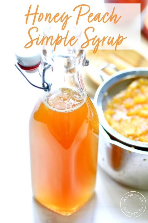 Fruit Syrup Recipe, Peach Simple Syrup, Simple Syrups, Iced Tea Cocktails, Fruit Syrup, Frozen Peaches, Peach Syrup, Simple Syrup Recipes, Peach Ice Tea