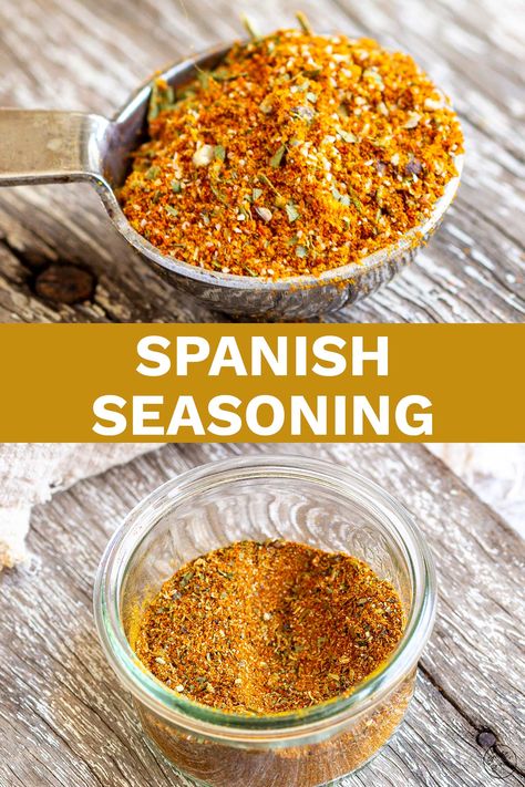 Paella Spice Mix Recipe, Paella Seasoning Recipe, Mexican Seasoning Recipe, Spanish Seasoning, Spanish Rice Seasoning, Dipping Oil For Bread, Bread Seasoning, Chicken Seasoning Recipes, Spanish Saffron