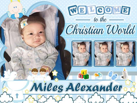 Welcome To Christian World Tarpaulin, Tarpaulin Layout, Tarpaulin Design, Baby Boy Invitations, Invitation Layout, Christian World, Diy Journal Books, Shoe Design Sketches, Collage Background