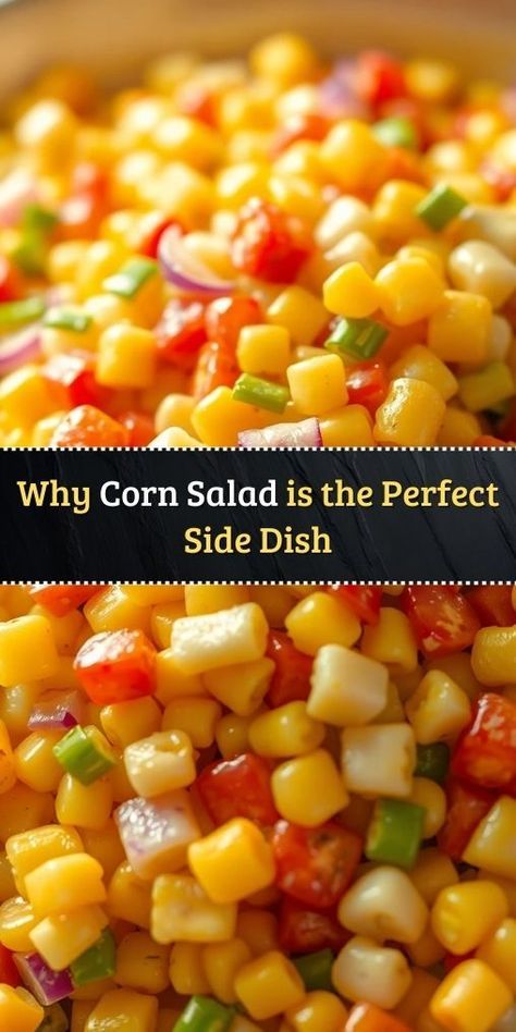 Corn is a healthy grain and source of fiber, vitamins, minerals, and antioxidants. It may promote eye and digestive health. Corn And Pea Salad, Cold Corn Salad, Sweetcorn Salad, Corn Side Dish, Source Of Fiber, Corn Salad Recipes, Cold Pasta Salad, Cold Pasta, Pea Salad