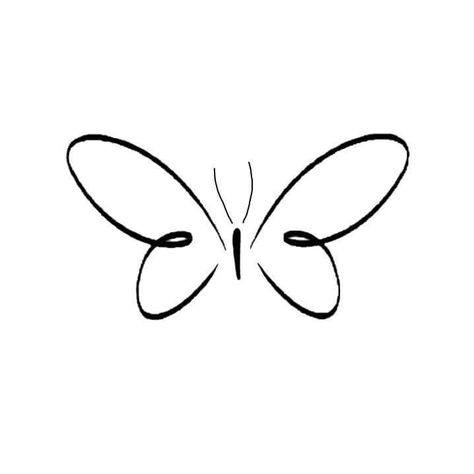 Butterfly Letter Design, Small Drawings Simple, Line Art Butterfly Tattoo, Simple Butterfly Drawing, Tattoo Ideas Butterfly, Tiny Butterfly Tattoo, Simple Tattoo Ideas, Simple Butterfly Tattoo, Cute Small Drawings