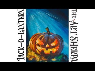 How to paint Acrylic on canvas Spooky pumpkin LIVE Beginner art tutorial Paint A Pumpkin, Learn Acrylic Painting, Spooky Pumpkins, The Art Sherpa, Fall Canvas Painting, Colorful Paintings Acrylic, Beginner Art, Holiday Painting, Paint Acrylic