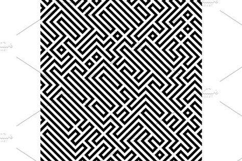 Maze labyrinth seamless pattern Maze Pattern Design, Dotwork Pattern, Maze Tattoo, Labyrinth Pattern, Maze Labyrinth, Maze Pattern, Texture Illustration, 3d Type, Design Motifs