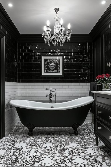 29 Apartment Bathroom Decor Ideas for a Chic and Functional Makeover 16 Black White Gray Bathroom, Apartment Bathroom Decor Ideas, Apartment Bathroom Decor, Creative Apartment, Black Fixtures, Elegant Bathroom Design, Gray And White Bathroom, Black And White Bathroom, White Bathroom Designs