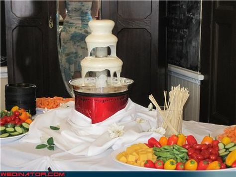 ranch dressing fountain (use the no heat setting) Food Fountain Ideas, Ranch Dressing Fountain, Ranch Fountain, Ranch Dressing Bottle, Let's Get Married, Potato Skins, Ranch Dressing, Wedding Humor, Grad Parties