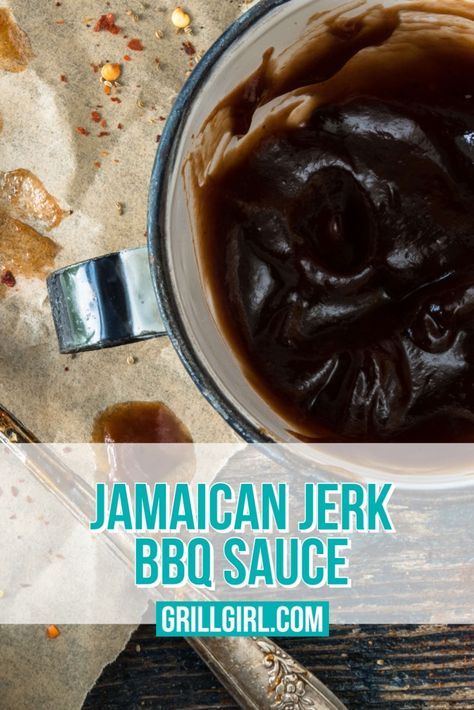 Jamaican Jerk BBQ Sauce- One of the best sauces ever and I have the perfect recipe guide for you! #jamaicanjerksauce #bbqsaucerecipes #bbq #summerbbq #bge #pelletsmoker #traegarrecipes #pelletgrill Jerk Chicken Bbq Sauce, Jamaican Jerk Bbq Sauce Recipe, Jerk Bbq Sauce Recipe, Jerk Bbq Sauce, Jamaican Jerk Sauce, Best Sauces, Sauce Ideas, Delicious Sauces, Jerk Sauce