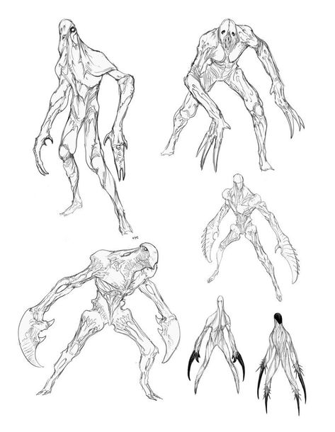 Creature Anatomy, Monster Sketch, Dark Creatures, Monster Drawing, Star Tours, Alien Concept, 다크 판타지, Alien Concept Art, Monster Concept Art