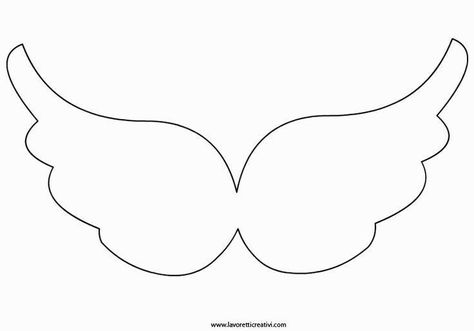 Angel Wings Template, Angel Wings Pattern, Wings Template, Wing Shapes, Wings Diy, Ali D'angelo, Juleverksted For Barn, Diy Angel Wings, Diy Angels