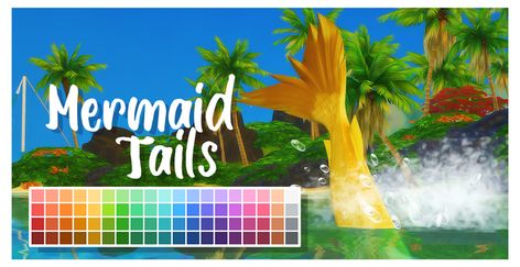 Sims 4 Mermaid Tail, Mermaid Tail Template, Fantasy Mermaids, Sims 4 Mm Cc, Play Sims, Sims 4 Teen, Mermaid Painting, Sims 4 Characters, Sims 4 Mm