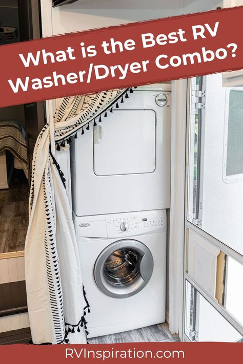 Having a washer/dryer in your RV is ideal for many travelers to avoid the hassle and cost of doing laundry on the road. It is an especially popular choice for full-time RVing families. Check out our tips for selecting the best washer/dryer combo for your RV! #rvtips #rvmaintenance #campingtips #fulltimerving Washer And Dryer For Camper, Adding Washer And Dryer To Rv, Rv Washer And Dryer Combo, Rv Laundry Solutions, Rv Washer And Dryer Ideas, Camper Washer And Dryer, Rv Newbies, Rv Washer Dryer, Rv Laundry