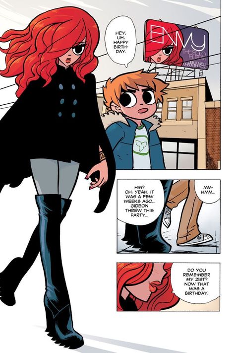 Envy Adams Comic, Envy Adams, Black Pink Dress, Brian Lee, Bryan Lee O Malley, Scott Pilgrim Comic, Bryan Lee, Scott Pilgrim Vs. The World, Alice And Wonderland Quotes