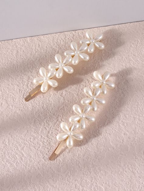 White    Metal Plain Hair Clips    Kids Accessories Homemade Headbands, Designer Hair Accessories, Bead Charms Diy, Handmade Hair Bows, Pearl Hair Clip, Girly Accessories, Kids Hair, Fancy Jewellery, Kids Hair Accessories