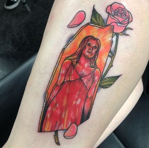 Lucy Blue on Instagram: “Loved doing this Carrie piece on Caitlin today, thanks so much! Space this month! Lucylikestodraw@hotmail.com for enquiries 🔥” Carrie Tattoo, Thanks So Much, Inspirational Tattoos, Watercolor Tattoo, Carry On, Tattoos, On Instagram, Blue, Instagram