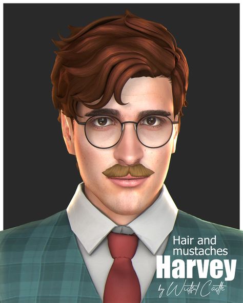 Sims 4 Cc Male Hair Side Part, The Sims 4 Stardew Valley Cc, Sims 4 Stardew Valley Cc, Sims 4 Mustache Cc, Sims 4 Mustache, Sims 4 Cc Mustache, Sims 4 Stardew Valley, Stardew Valley Harvey, Harvey Stardew Valley