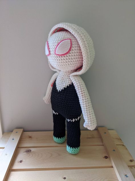 Crochet Spider Gwen, Spider Crochet, Spider Girl, Spider Gwen, Crochet Instructions, Crochet Pattern, Spiderman, Amigurumi, Crochet Patterns