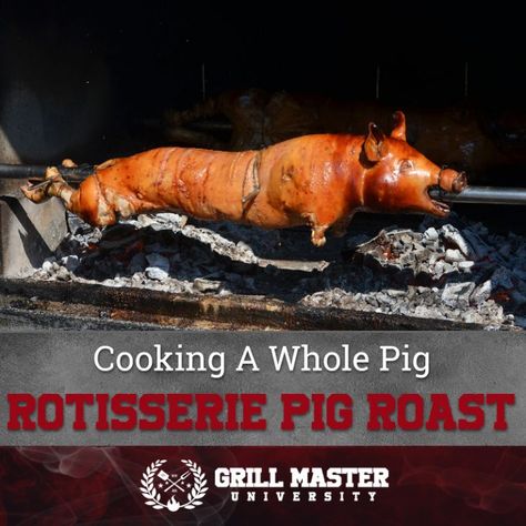 How To Cook A Whole Hog Pig Roast, Whole Pig Rotisserie, Whole Pig Roast Recipes, How To Roast A Pig On A Spit, Roast Pig Whole, Pig Skin Recipe, Rotisserie Ideas, Whole Pig Roast, Pig Roast Recipes