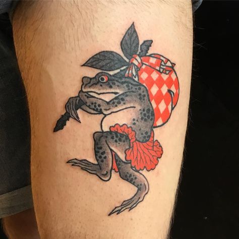 Toad Samurai, Frog Japanese Tattoo, Japanese Toad Tattoo, Japanese Frog Tattoo, Japanese Frog, Ma Tattoo, Tattoo Samples, Frog Tattoo, Full Sleeve Tattoo Design