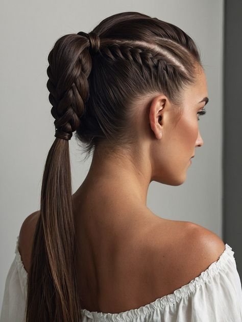 40 Sleek Ponytail Hairstyles to Add a Touch of Elegance to Your 2024 Look Smooth Ponytail, Greek Hair, Elegant Hairstyle, Sleek Ponytail Hairstyles, French Twist Hair, Braided Ponytail Hairstyles, Braided Hair, Sleek Ponytail, Braided Ponytail