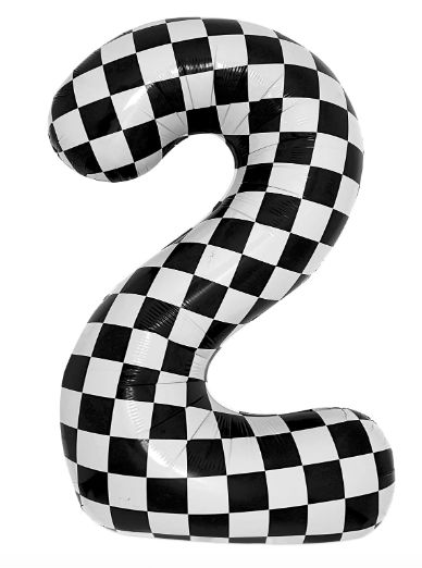 40 Inch Checkered 2 Balloon Large Black and White Number Balloon for Two Fast Race Car Birthday Party Supplies Number 2 Checkered Balloon Hot Wheels Letters, Fast Birthday Decorations, Large Number Balloons, 2 Balloon, Car Birthday Party, Race Car Birthday Party, Race Car Birthday, Birthday Party Balloon, Car Themes