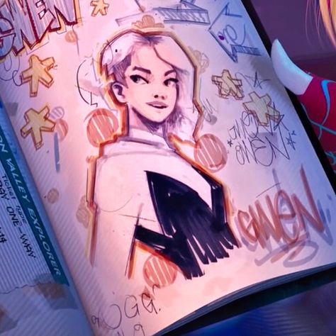 #gwenstacy #spiderman #spiderverse #intotheverse #marvel #mcu #ucm Drawing Pictures, The Spot, My Crush, Spiderman, Sketch, Tumblr, On Twitter, Drawings, Twitter