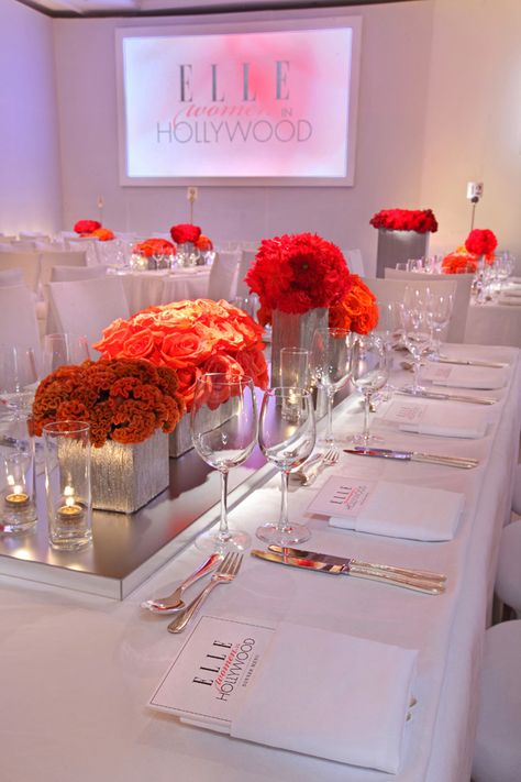 Four Seasons LA plays host to some of Hollywood's biggest events! Plan your reception here too! Deco Orange, Corporate Events Decoration, Corporate Event Design, Corporate Event Planning, Event Design Inspiration, Event Planning Business, Floral Event Design, Beauty Event, Event Planning Design