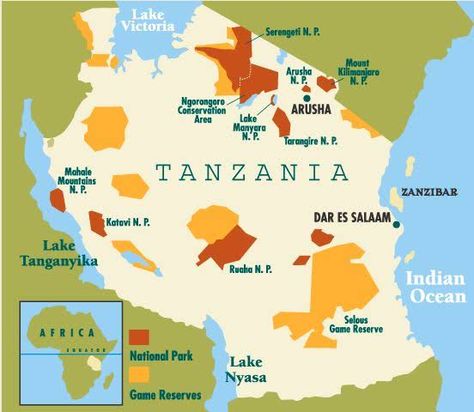 Tanzania Map, Lake Tanganyika, National Park Map, Masai Mara National Reserve, Tourist Center, Maps For Kids, Serengeti National Park, National Parks Map, Fish Wallpaper