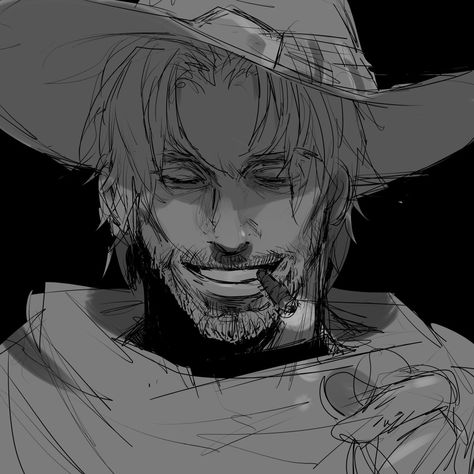 Hot Cowboy Fanart, Mcree Overwatch Fanart, Hot Cowboy Art, Cole Cassidy Icon, Cowboy Reference Poses, Cole Cassidy Fanart, Cowboy Oc Male, Older Man Art, Pose Reference Drawing Male