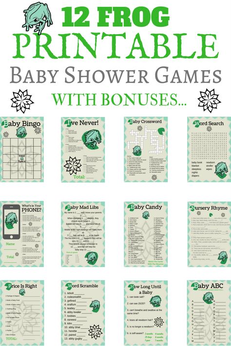 Unique Baby Shower Games, Frog Baby Showers, Frog Birthday Party, Penguin Baby Showers, Baby Shower Games Unique, Surprise Baby Shower, Penguin Baby, Baby Candy, Frog Theme