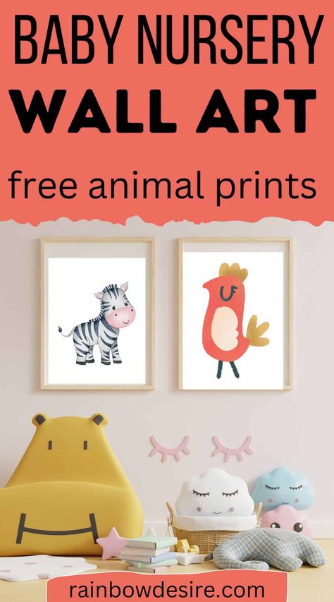 Free Nursery wall art prints - Rainbow Desire Nursery Room Diy, Neutral Nursery Rooms, Neutral Nurseries, Baby Nursery Design, Ikea Nursery, Baby Nursery Organization, Baby Nursery Inspiration, Baby Nursery Wall Art, Wall Art Printables