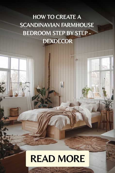 Scandinavian farmhouse bedroom with neutral tones, natural elements, and cozy decor. Kitchen Flooring Trends, Kitchen Tile Inspiration, Flooring Options Durable, Ensuite Bathroom Designs, Compact Kitchen Design, Modern Bedroom Colors, Scandinavian Farmhouse, Contemporary Elements, Home Library Design