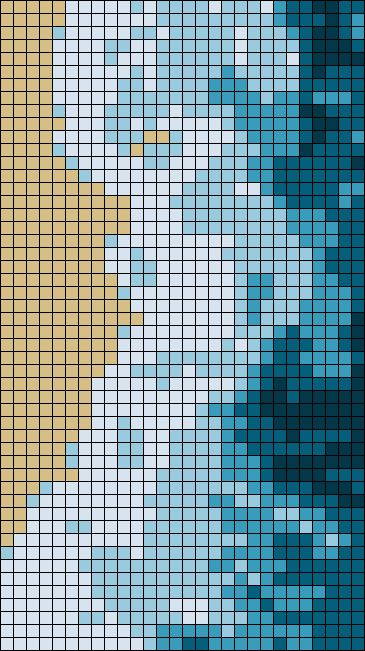 Alpha pattern #170884 | BraceletBook Beach Alpha Pattern, Ocean Tapestry, Ocean Underwater, Wave Pattern, Sea And Ocean, Tapestry Crochet, Beach Waves, Alpha Patterns, Beach Sand