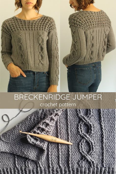 Crochet Jumper Pattern Women, Crochet Wensday, Cable Knit Sweater Crochet Pattern, Crochet Aran Jumper Free Pattern, Cable Crochet Cardigan, Crochet Cable Cardigan Pattern Free, Crochet Crop Jumper Pattern, Crochet Cable Sweater, Crochet A Top